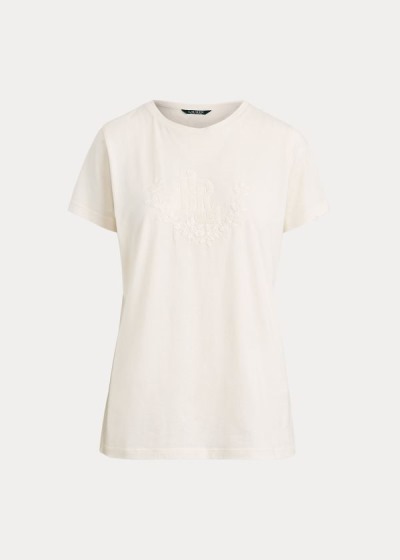 Women's Ralph Lauren Beaded Jersey T Shirts | 501329GLF